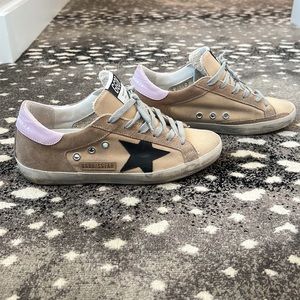 GOLDEN GOOSE SUPERSTAR Sneakers Shoes Lows - Sand/Black/Pink - Size 37
